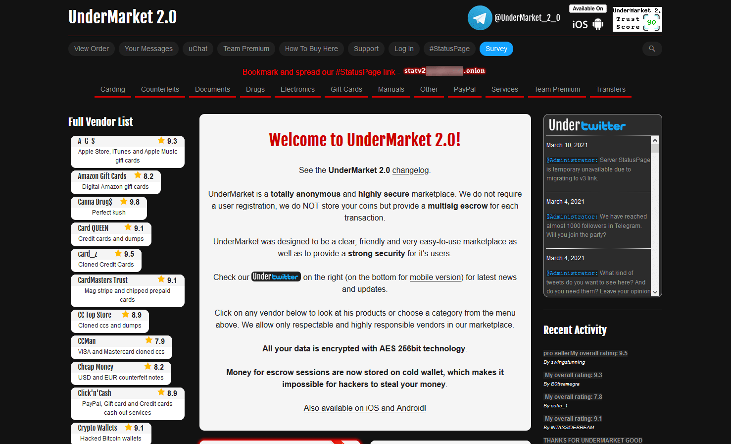 La place de marché multi-vendeurs UnderMarket 2.0