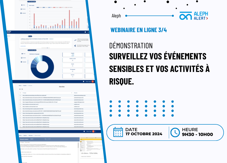Webinaire démo 3/4 : Surveillez vos événements sensibles et vos activités à risque
